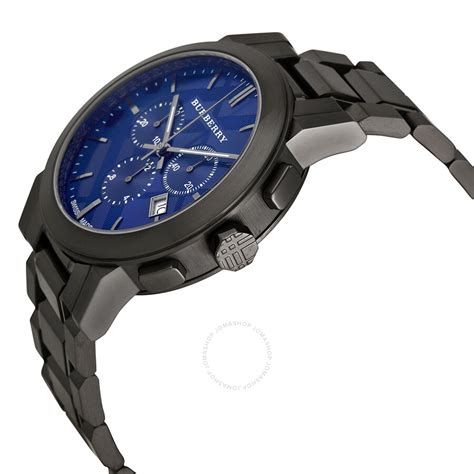 bu9365 burberry|Burberry Chronograph Blue Dial Dark Grey Ion.